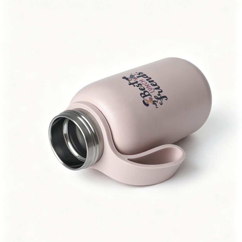 Die pinkfarbene isolierte Edelstahlflasche