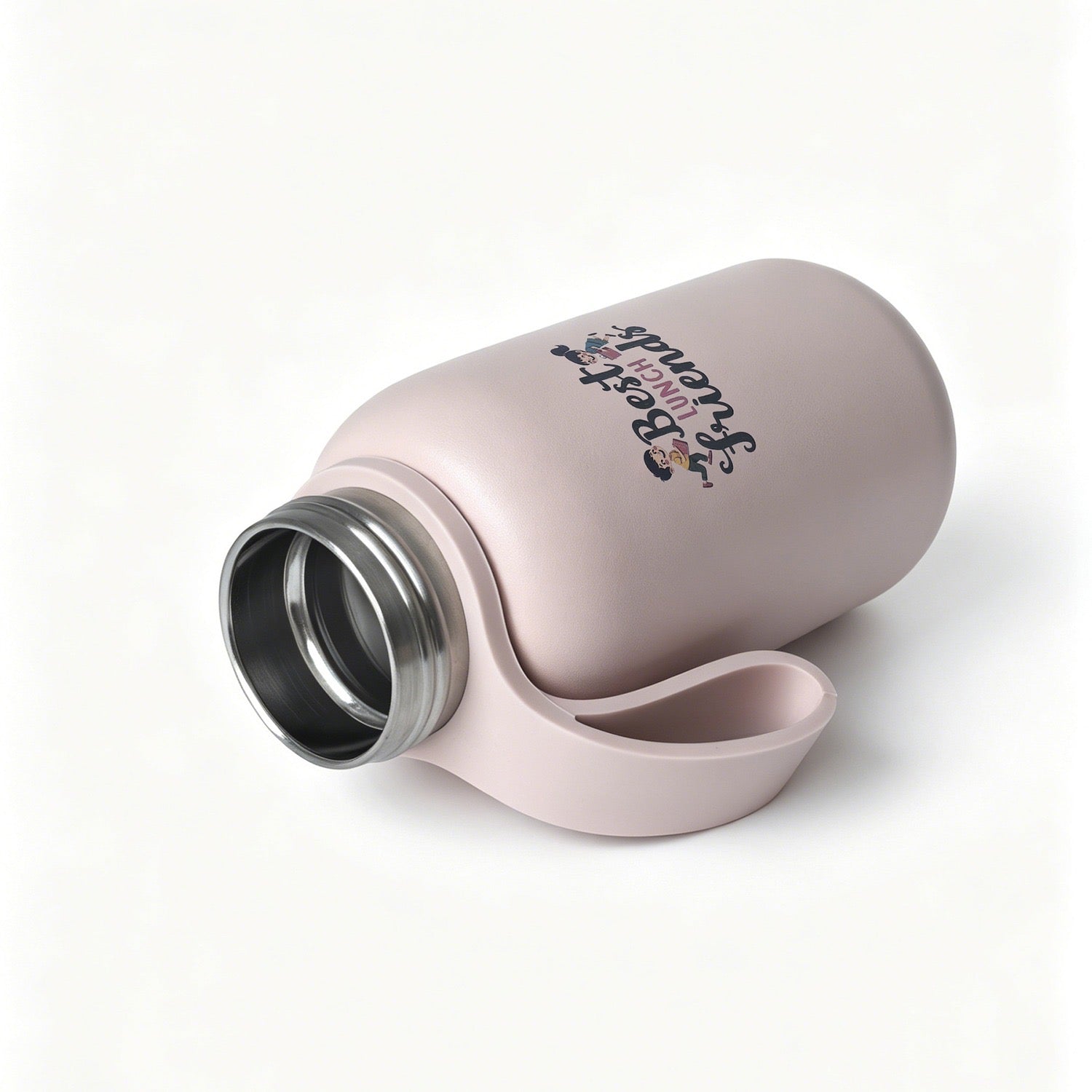 Die pinkfarbene isolierte Edelstahlflasche