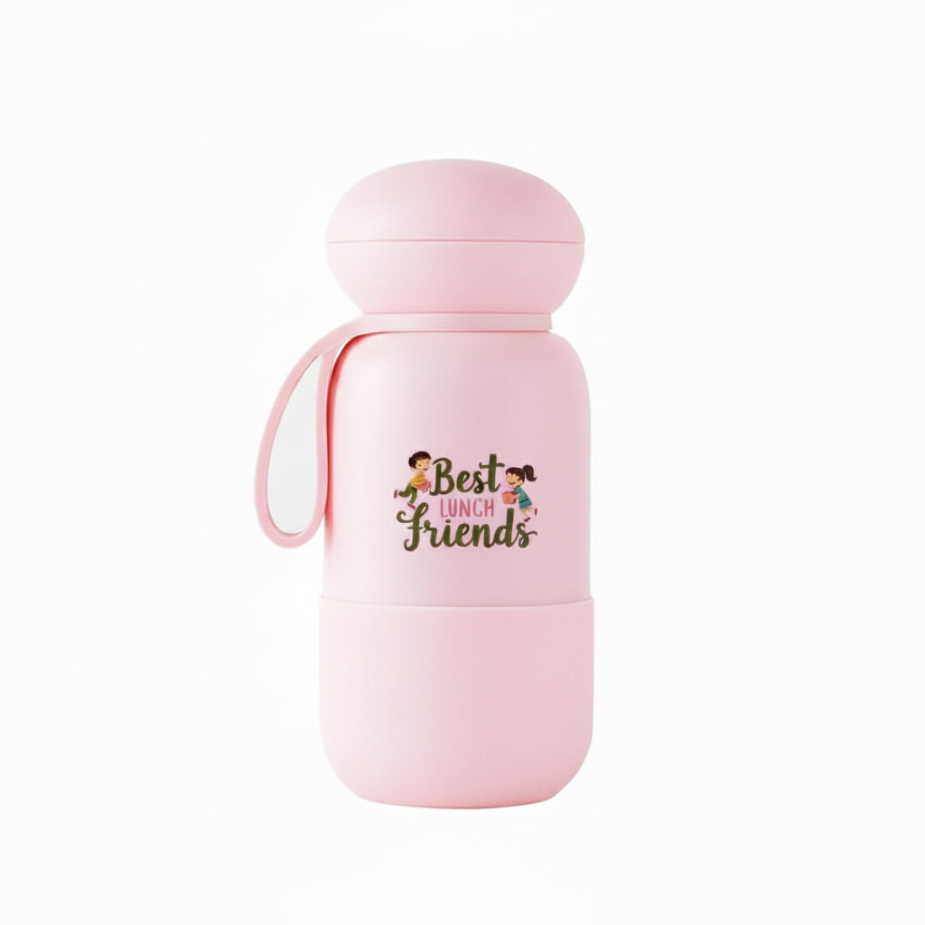Die pinkfarbene isolierte Edelstahlflasche