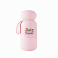 Die pinkfarbene isolierte Edelstahlflasche