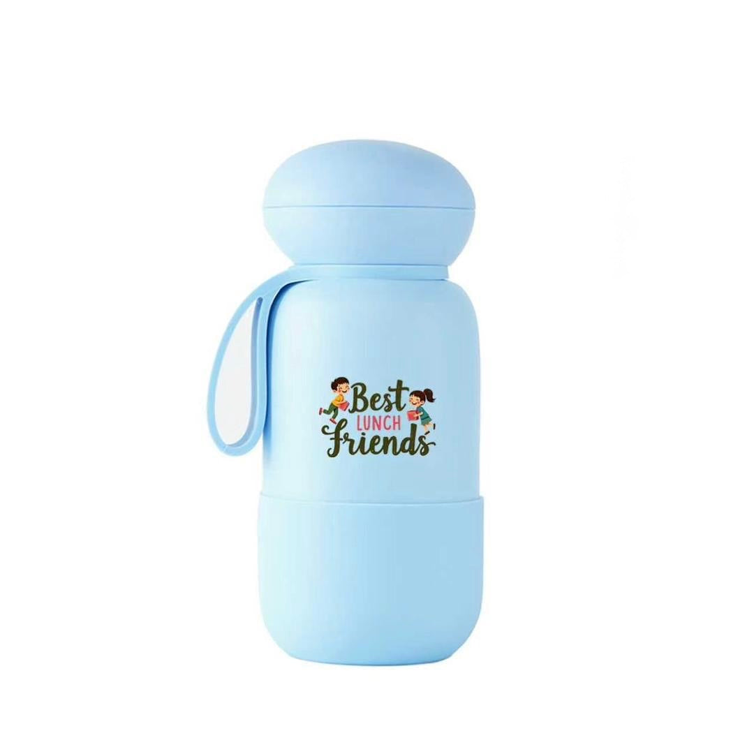Die blaue isolierte Edelstahlflasche