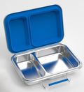 Die blaue Edelstahl-Lunchbox mit 2 Fächern