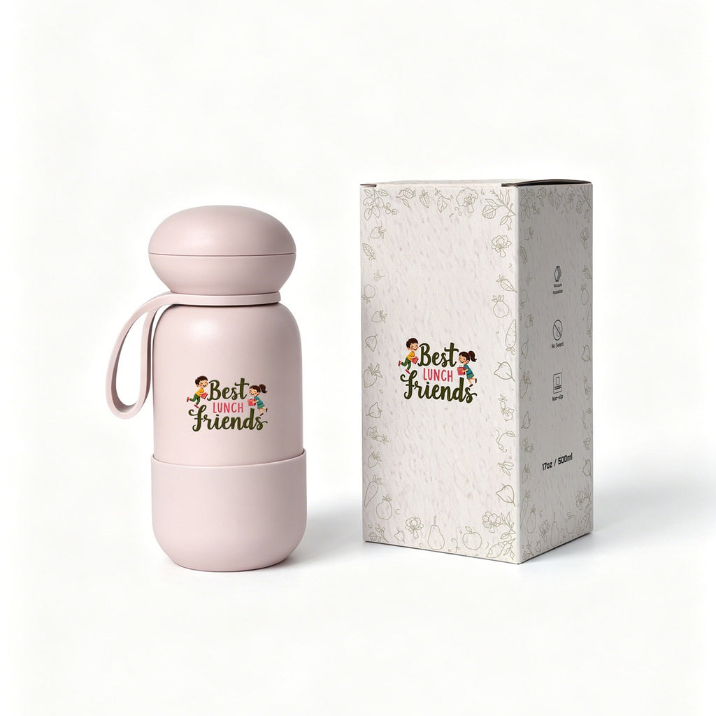 Die pinkfarbene isolierte Edelstahlflasche