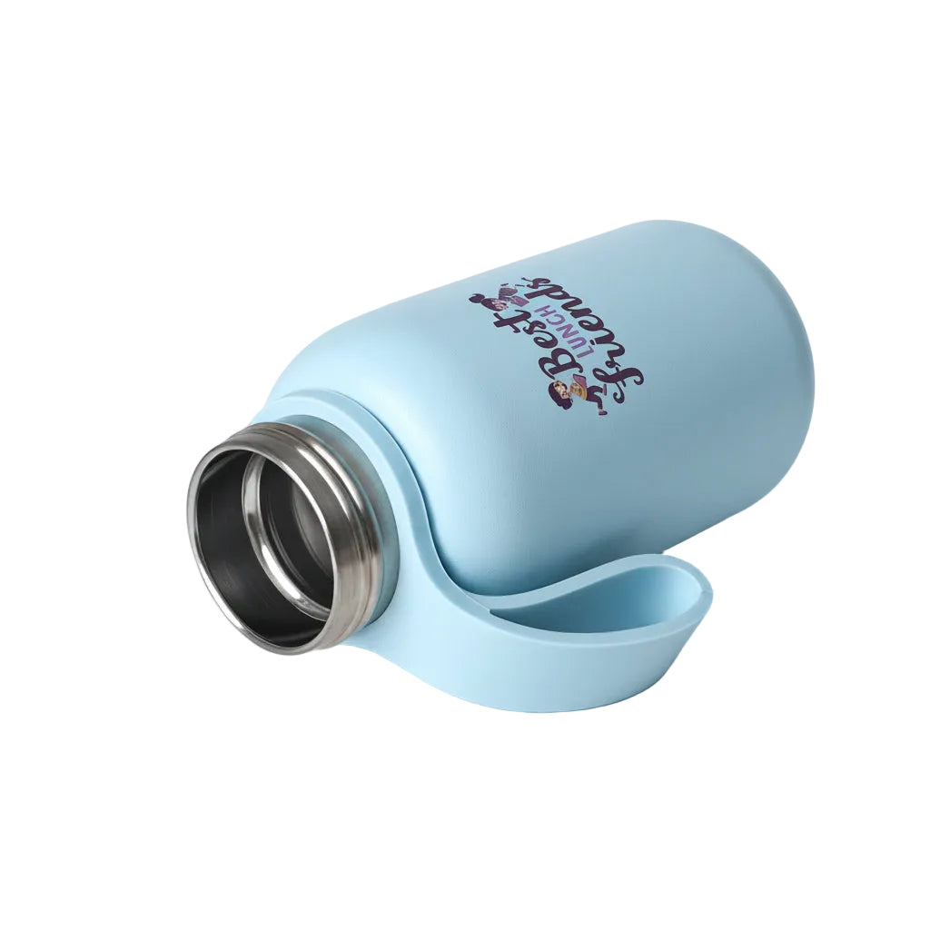 Die blaue isolierte Edelstahlflasche